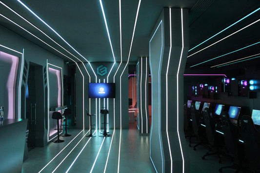 Evolution Gaming Lounge: Futuristic RGBW Lighting Design for an Esports Venue