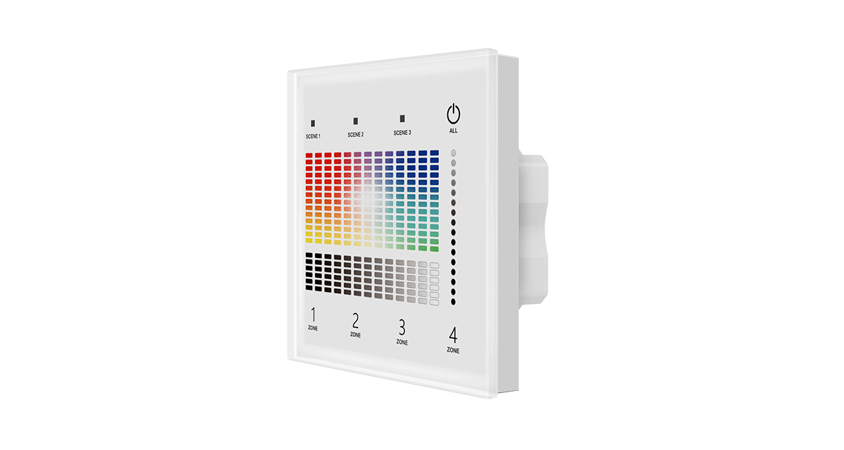 TD4-4S RGBW DALI Panel Master | 4-Zone Wall Touch Controller