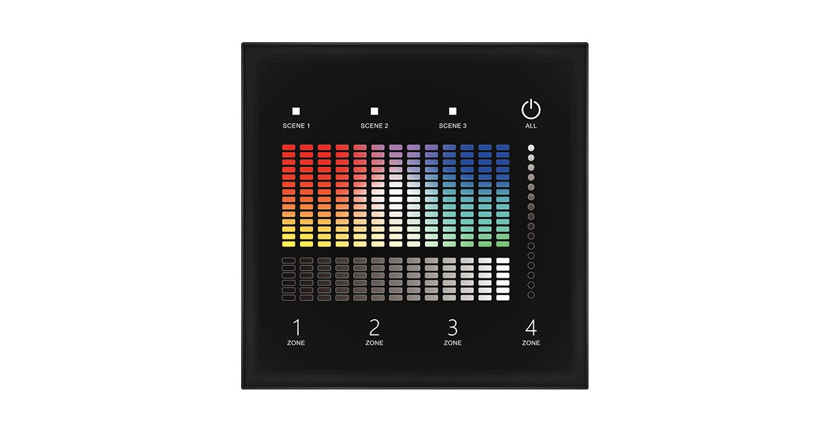 TD4-4S RGBW DALI Panel Master | 4-Zone Wall Touch Controller