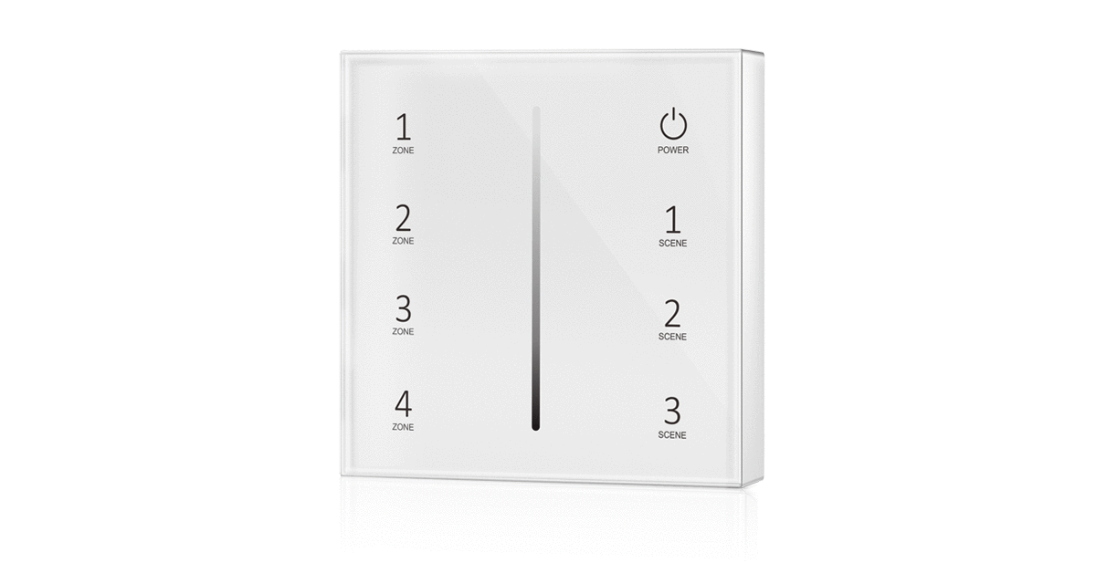 T21 RF LED Dimmer Remote | 4-Zone 2.4G Controller (AAA Battery)