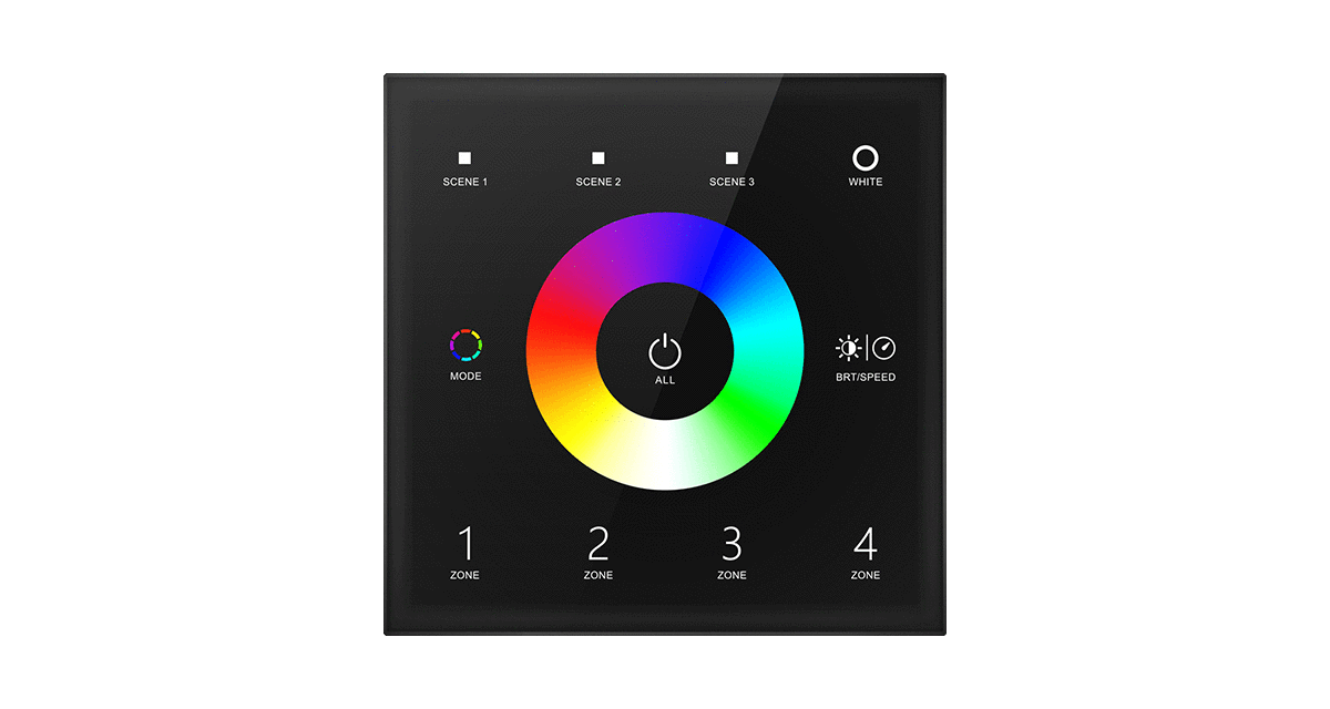 T14 RGBW DMX Master | 4-Zone Touch Panel 100–240V Controller