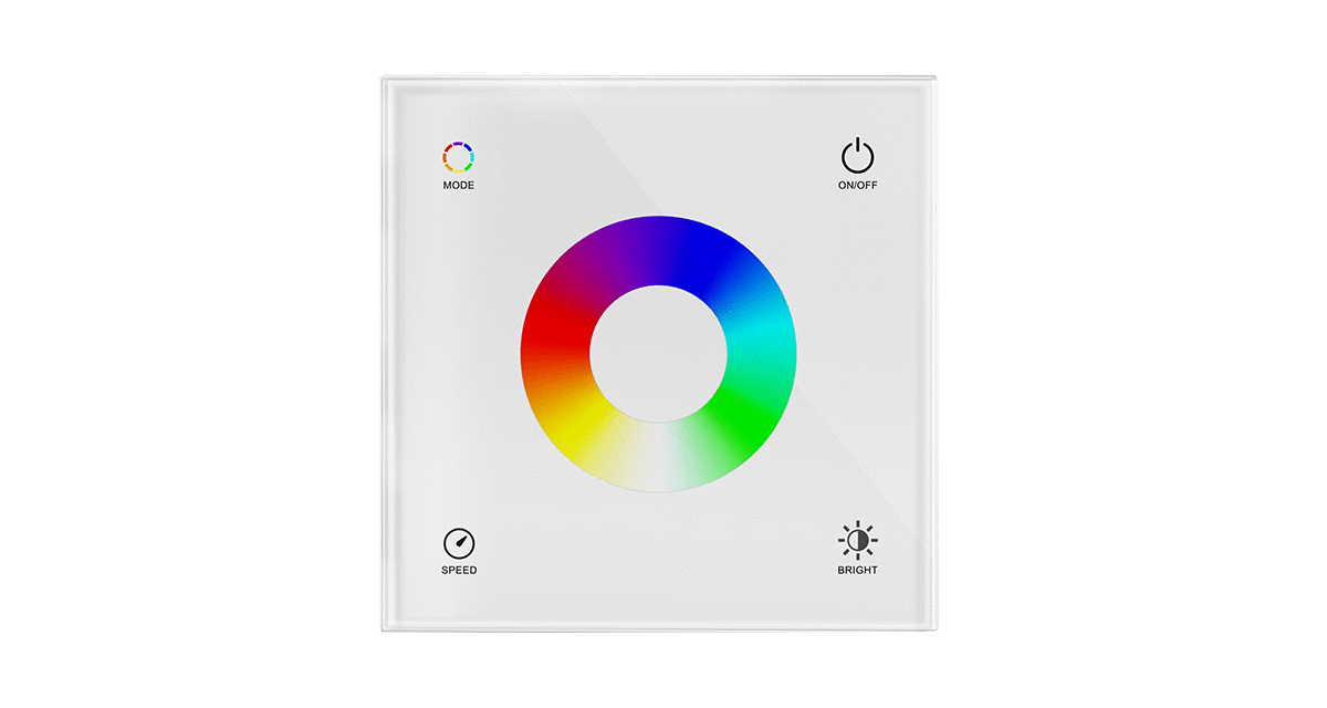 T3 RGB Touch Panel Controller | 3CH 4A 12–24V LED Wall Control