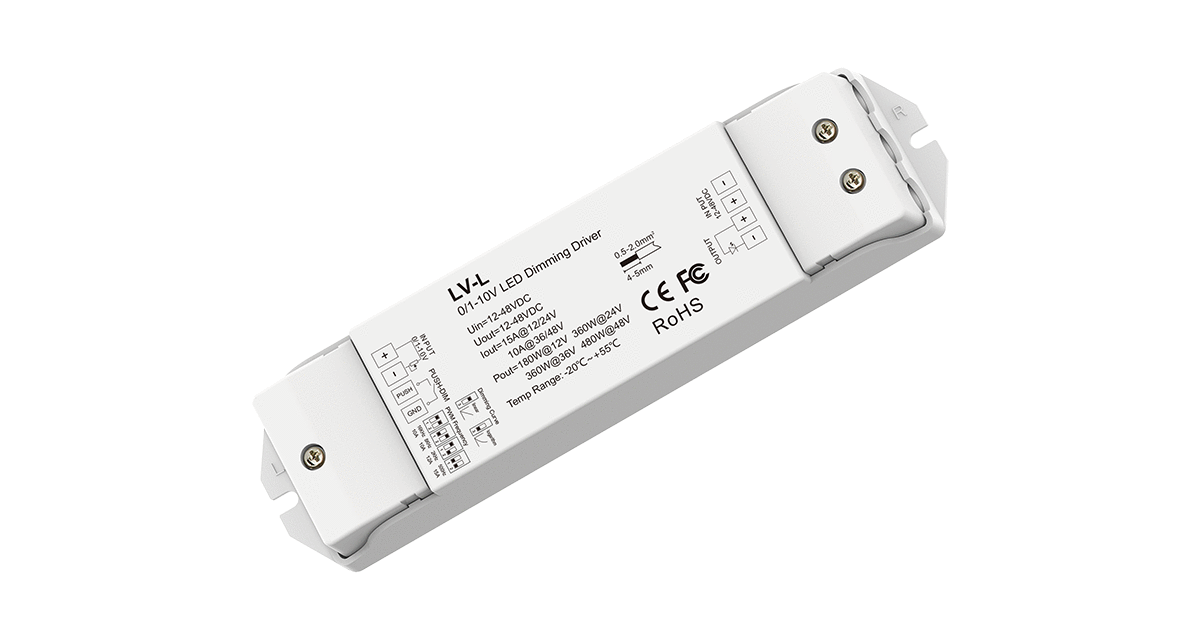 LV-L 0/1–10V LED Dimming Driver | 1-Channel 12–48V 15A Constant Voltage