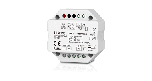 S1-B (WT) WiFi RF Phase Cut Dimmer 1CH 1.5A | LED Dimmer Lebanon