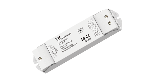 EV4 4-Channel Power Repeater | DC Constant Voltage LED Amplifier 12–24V
