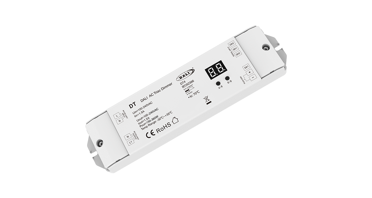 DT-1 DALI AC Triac Dimmer | 1-Channel 100-240V 150-360W