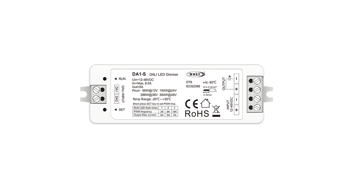 DA1-S Constant Voltage DALI Touch Dimmer | 1-Channel LED Panel