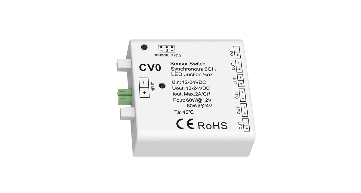 CV0 Sensor Switch Synchronous 6CH LED Junction Box