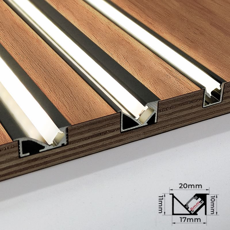 JP-20 Recessed 45° Aluminum LED Profile for LED Strip | 20 × 11mm