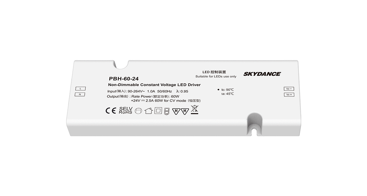 60W Constant Voltage LED Driver | 12VDC / 24VDC